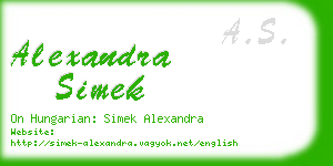 alexandra simek business card